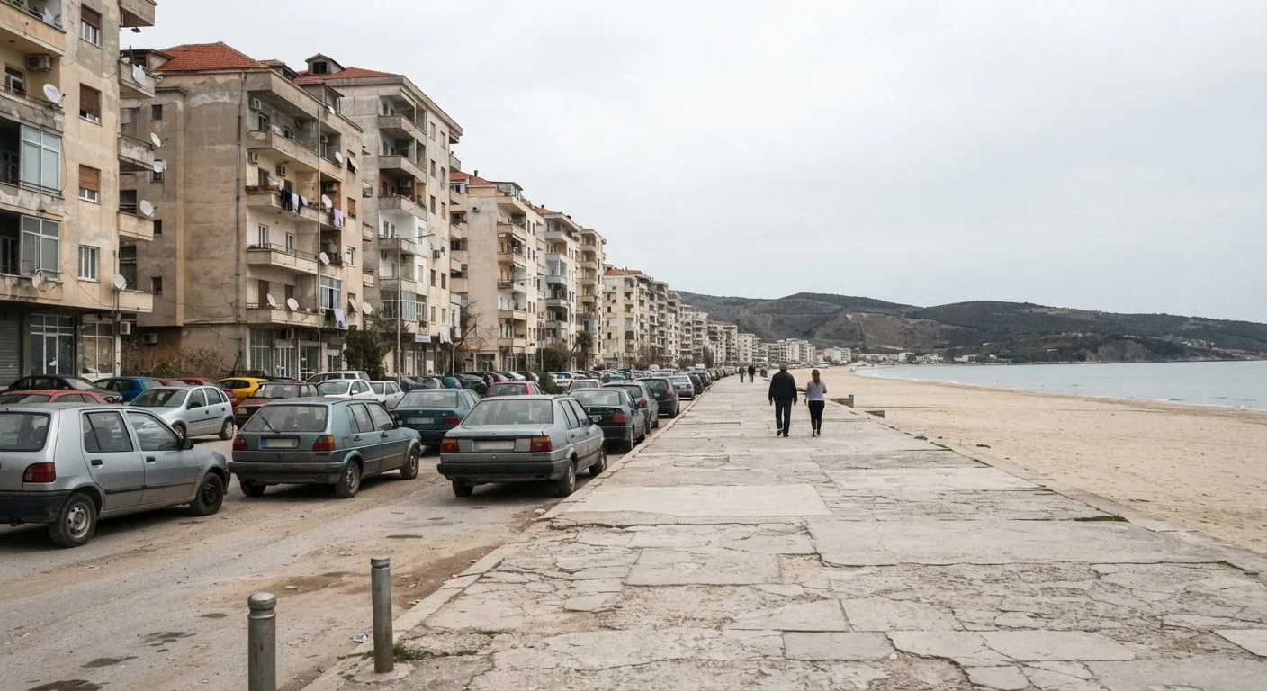 Droga i krajobraz w Durrës, Albania