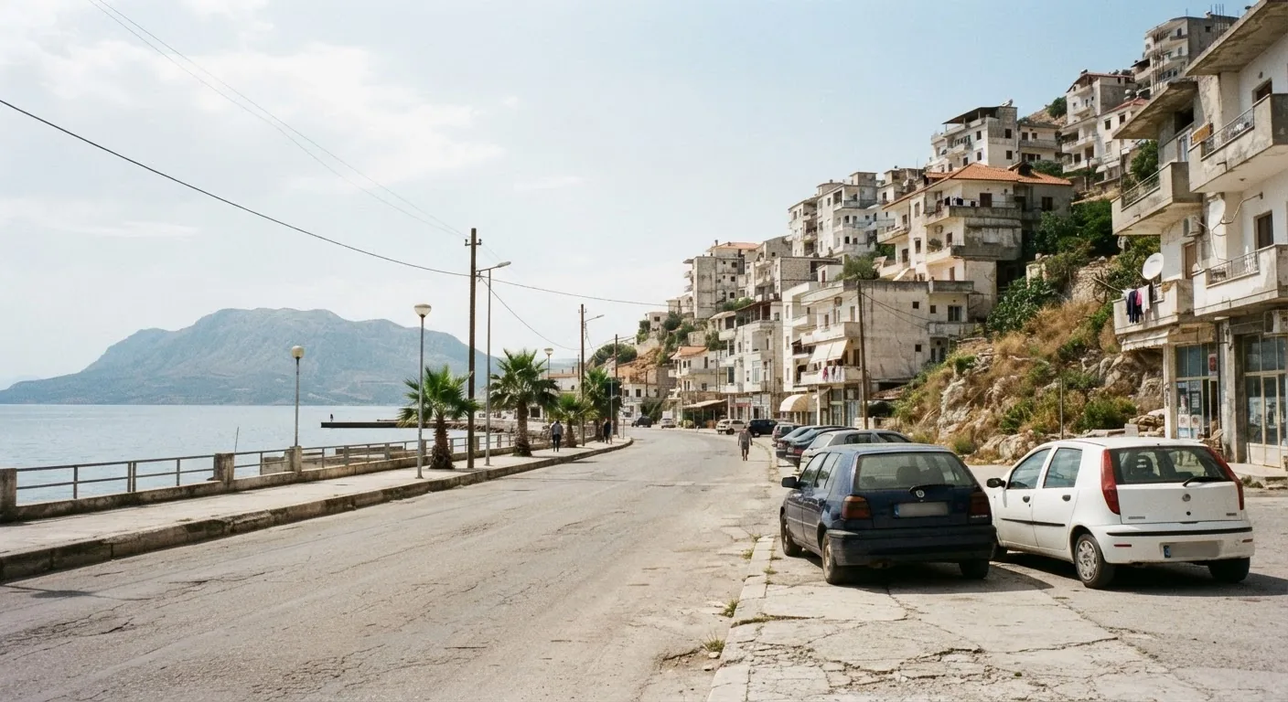Droga i krajobraz w Sarandzie, Albania